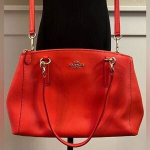 Coach Mini Christie Carryall in Red Coral